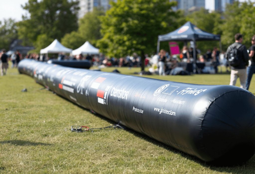 Boudin gonflable publicitaire : un support qui se voit de loin